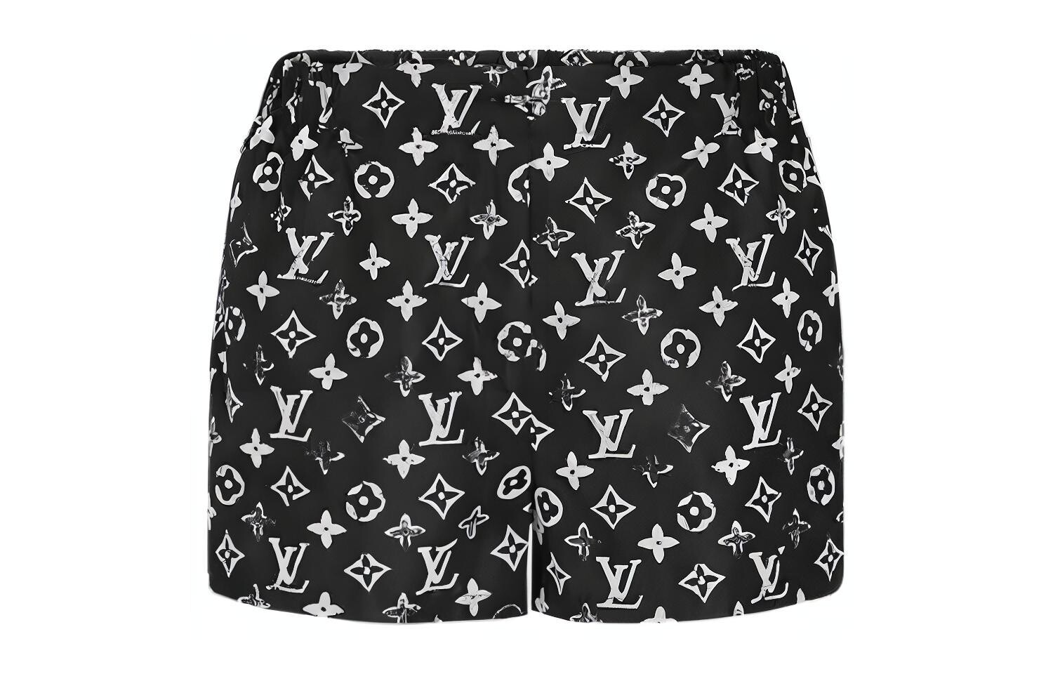 

Шорты женские Louis Vuitton с принтом логотипа, черный