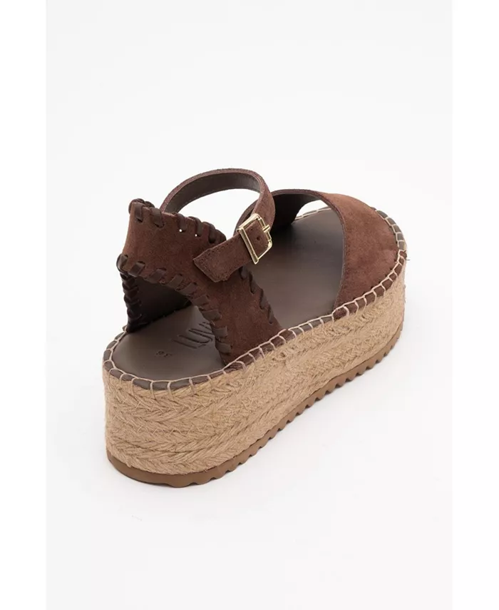 Сандалии Serez Leather Platform Espadrilles (женские) Forever & Always Shoes, коричневый — фото 3