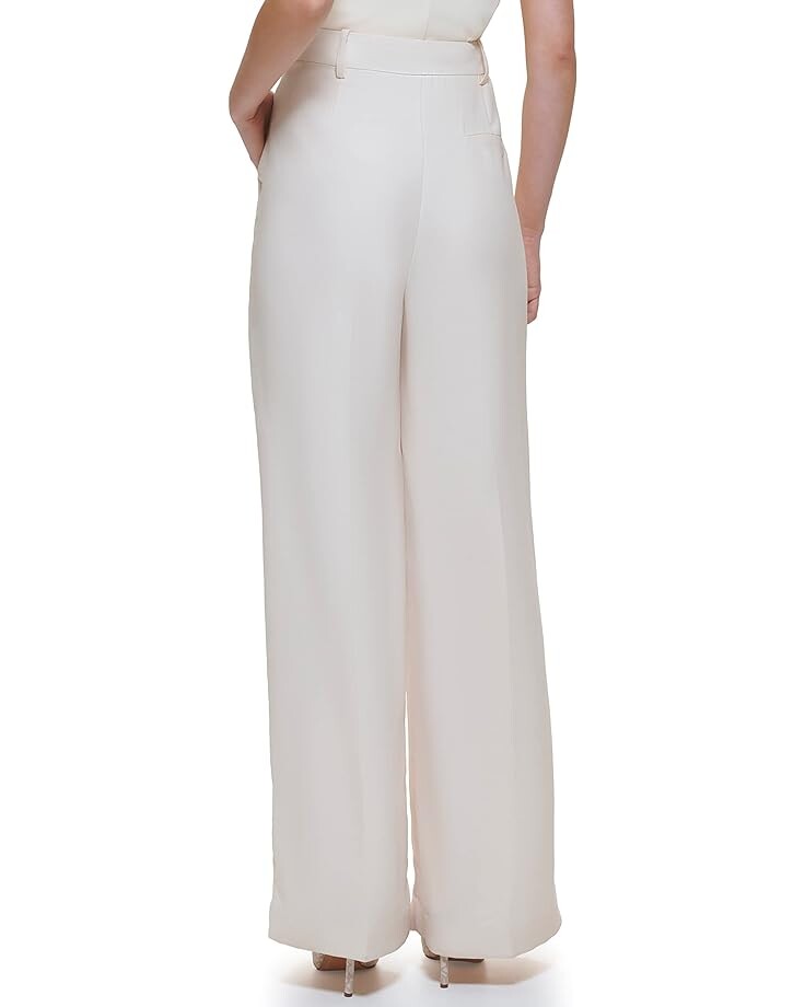 

Брюки DKNY Wide Leg Crepe Trousers, цвет Eggnog