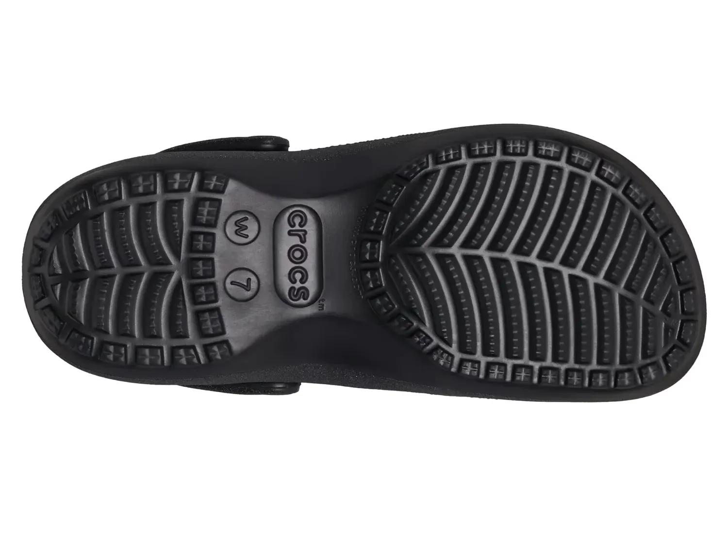 Классические платформенные сабо - женские Crocs, Black — фото 4