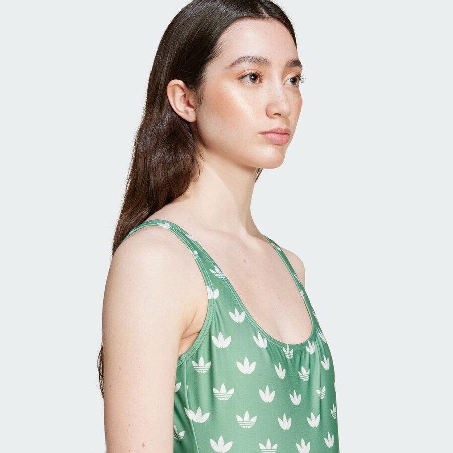 Купальник без косточек ADIDAS ORIGINALS, зеленый — фото 3