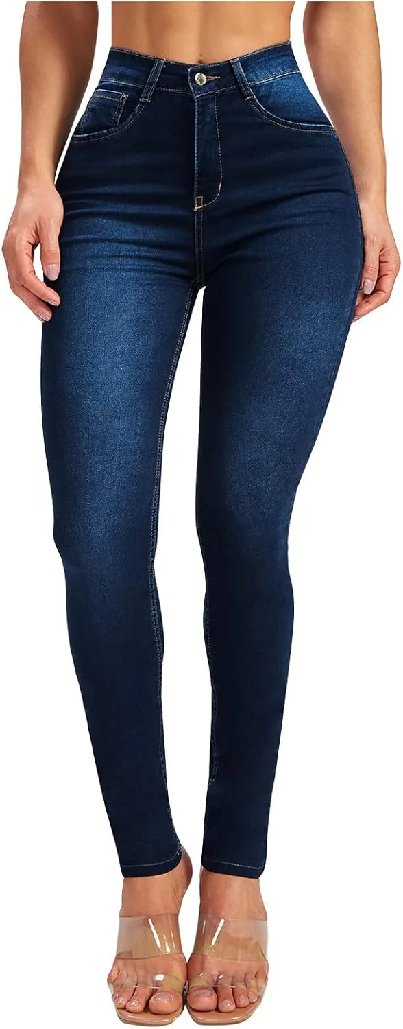 

Скинни джинсы для женщин с высокой посадкой и эффектом стройняшки