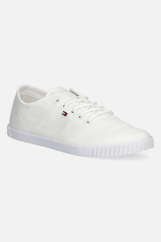 Кроссовки CANVAS LACE UP SNEAKER на шнурках Tommy Hilfiger, белый