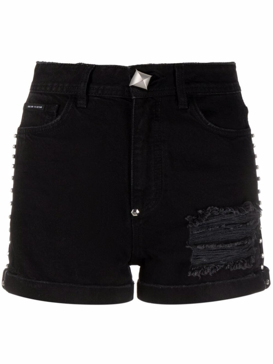 

Philipp Plein джинсовые шорты Stones, черный