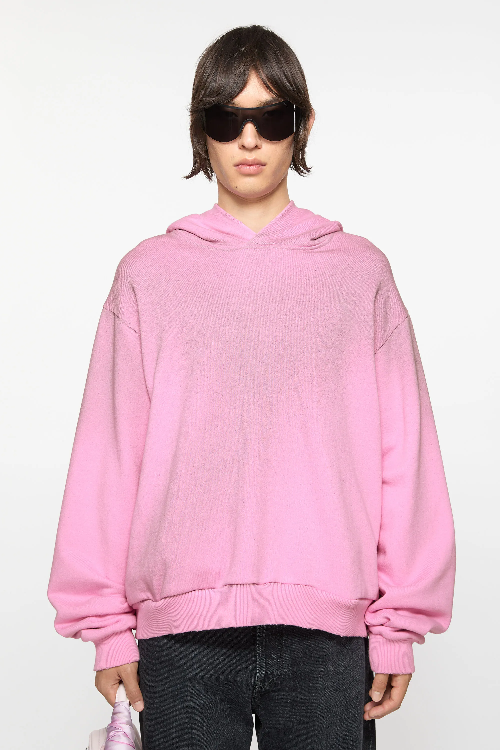 

Свитер с капюшоном с логотипом Acne Studios, Cotton candy pink
