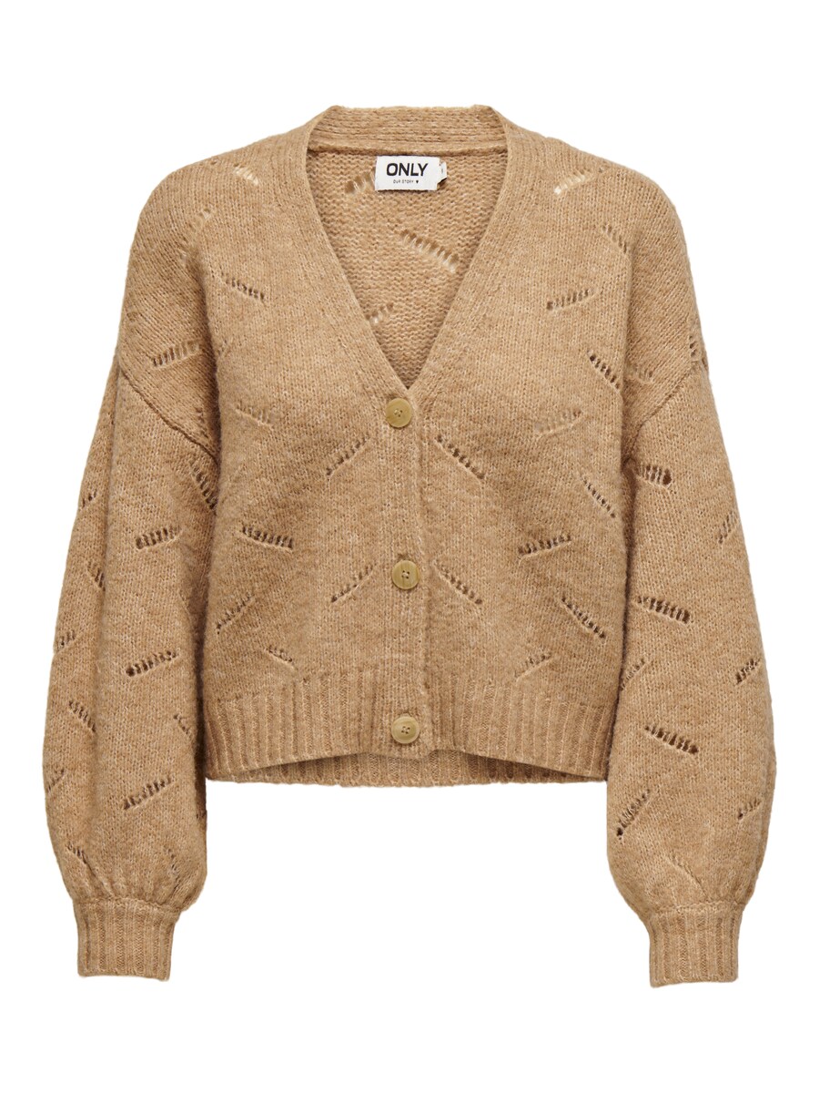 

Вязаный кардиган ONLY Knit Cardigan ONLAYA, цвет mottled brown