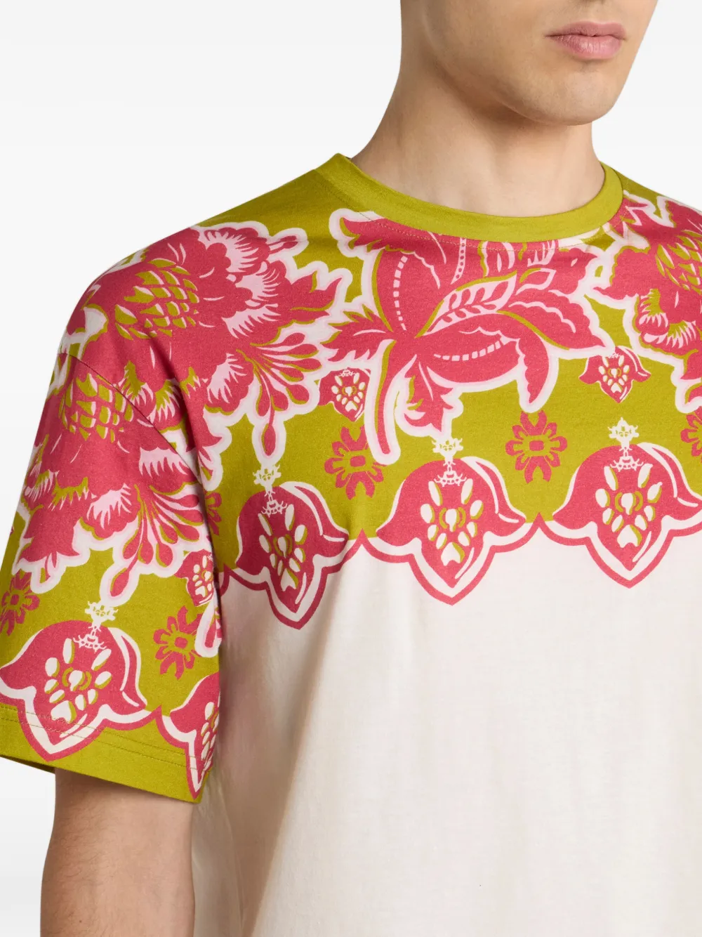 Футболка с цветочным принтом Etro, нейтральный — фото 4