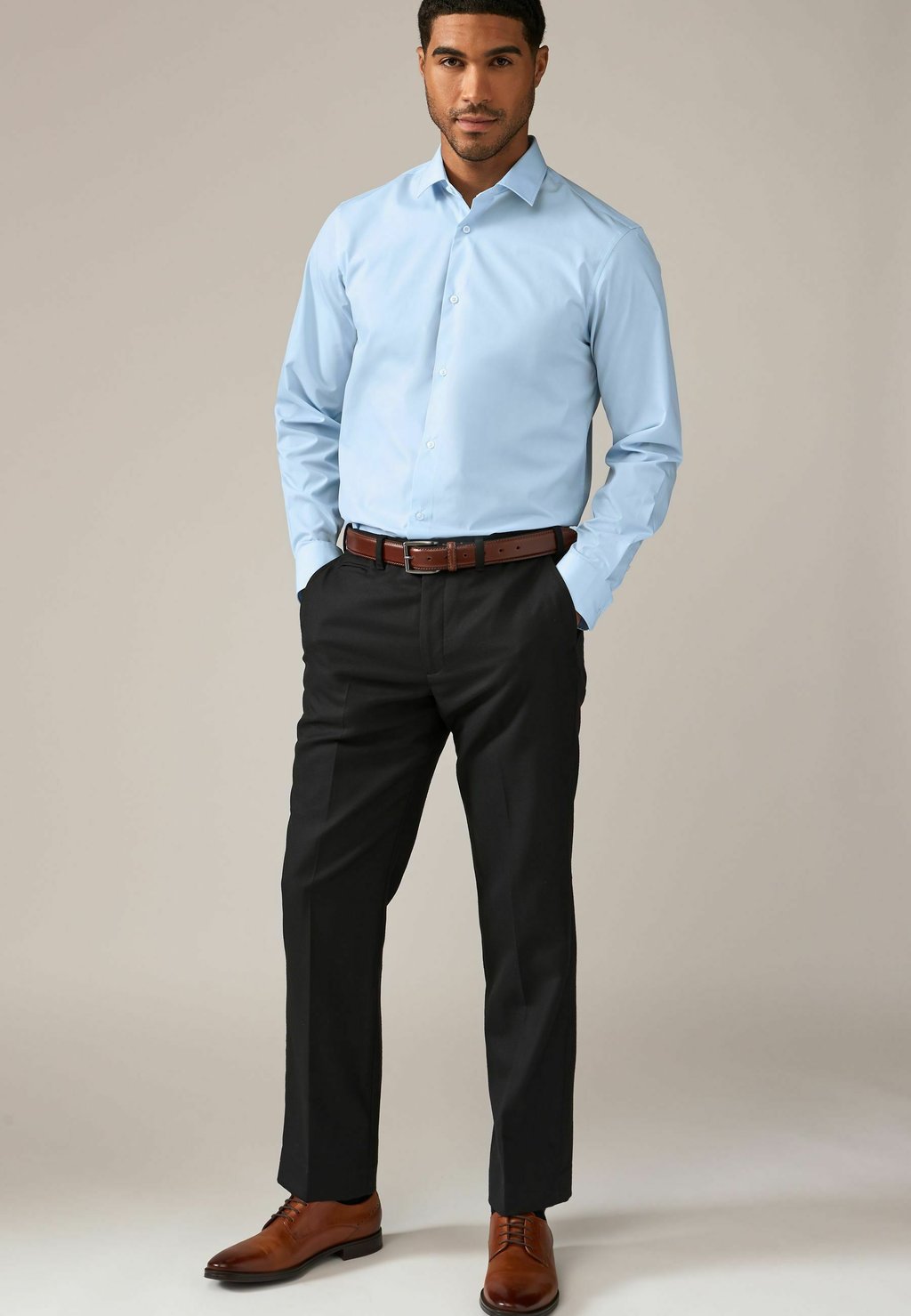 Рубашка 2 PACK REGULAR FIT Next, синий — фото 2