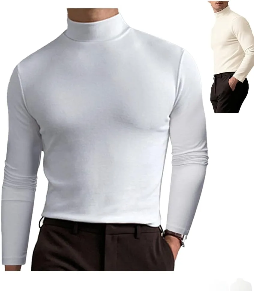 

Мужская футболка с высоким воротником Slim Fit для спортзала или повседневной носки