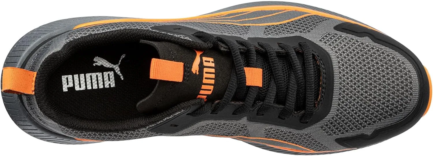 Защитные кроссовки PUMA Slide Low S1PS ESD для мужчин, с защитным носком, нескользящие, легкие, оранжевый — фото 3
