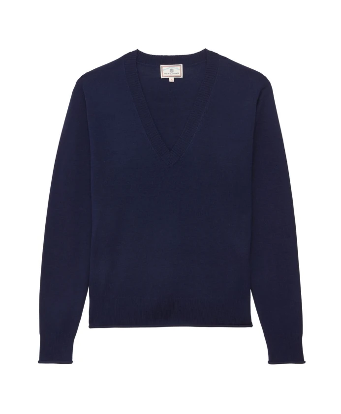 

Пуловер Morcant из мериносовой шерсти Ines De La Fressange Paris, синий