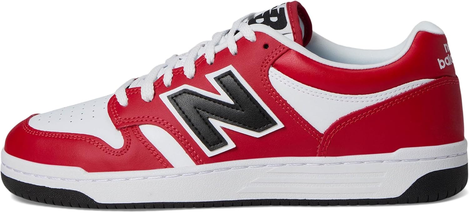 Кроссовки New Balance Mens 480, Team Red/White — фото 4