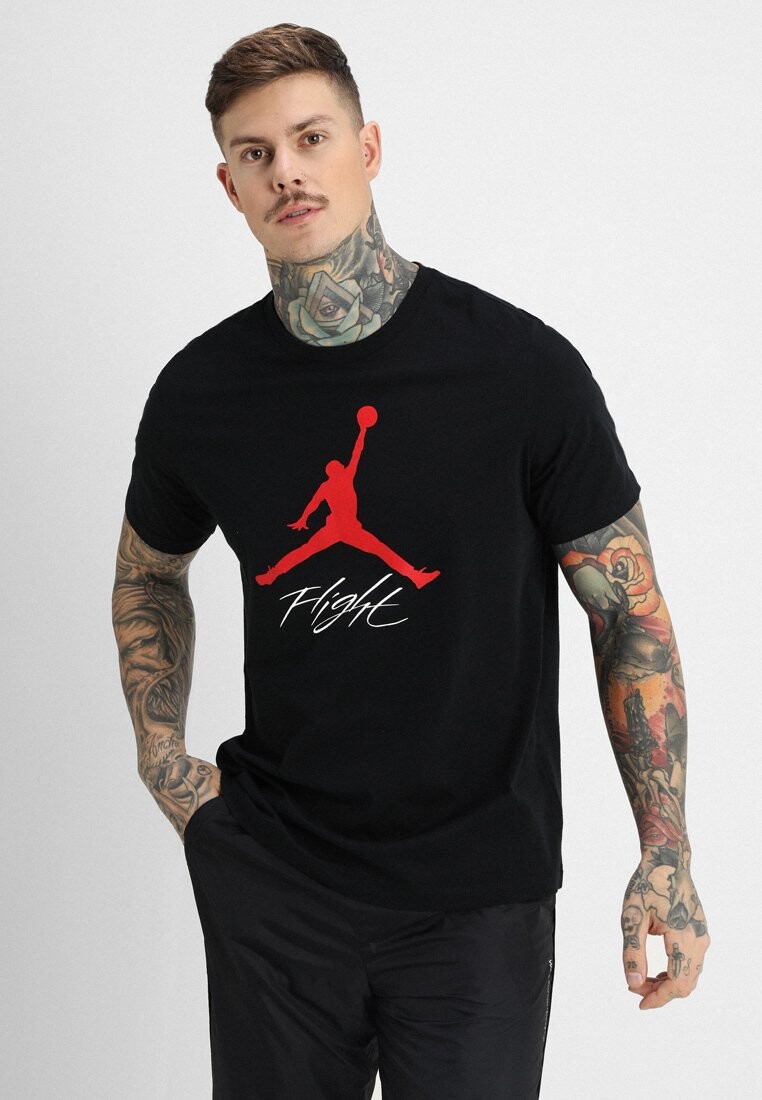 

Футболка с принтом Jumpman Flight Tee Jordan, цвет black/gym red