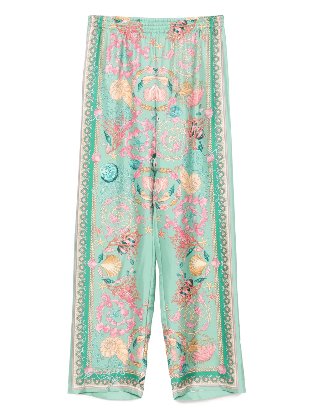

Брюки с графичным принтом Versace Kids, зеленый