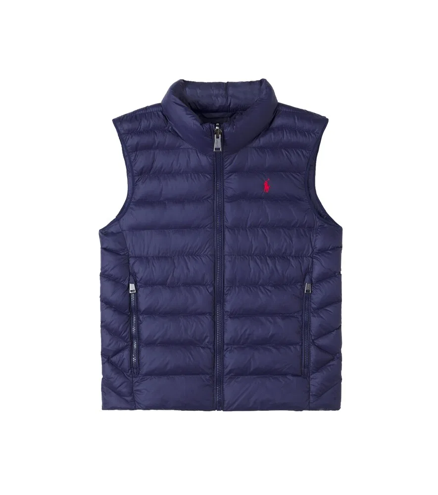 Стеганый пуховый жилет Polo Ralph Lauren Kids, синий