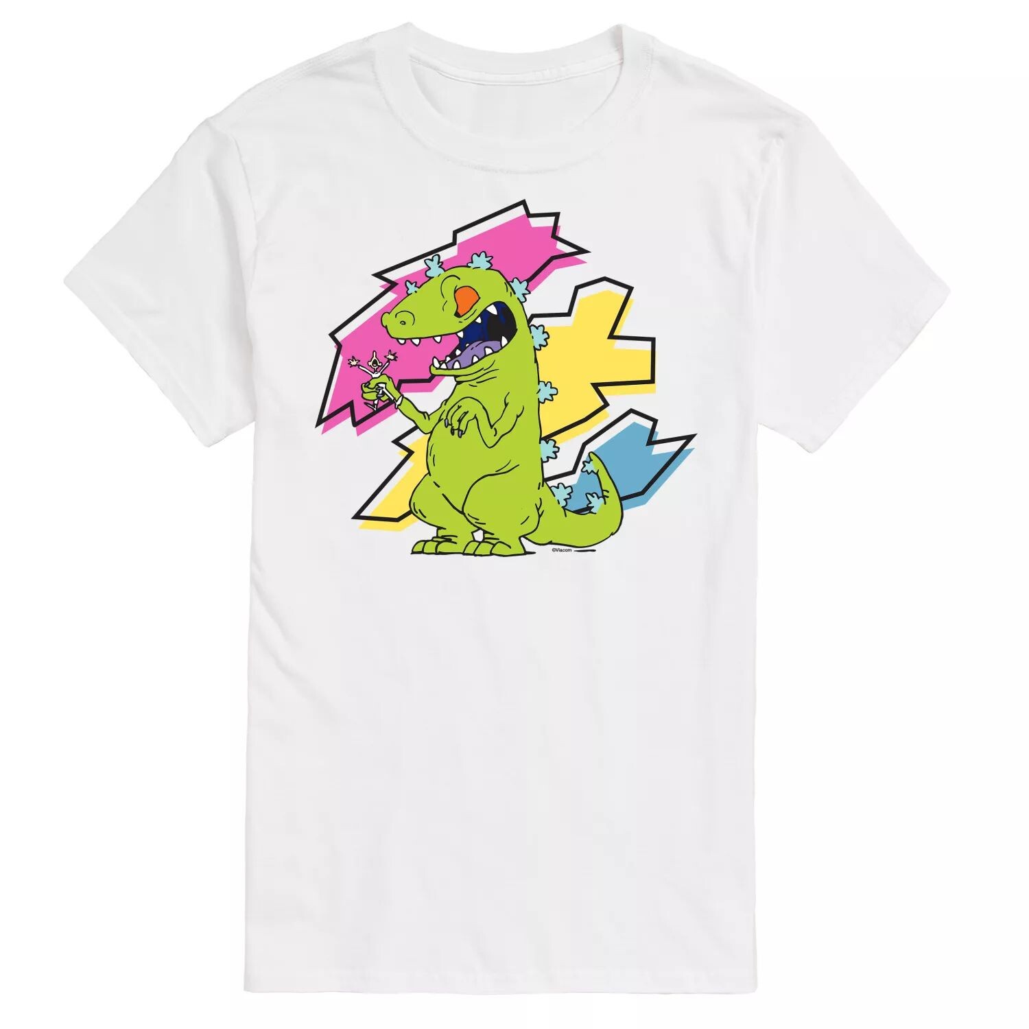 

Футболка с рисунком Big & Tall Rugrats Reptar Shreds Nickelodeon, белый