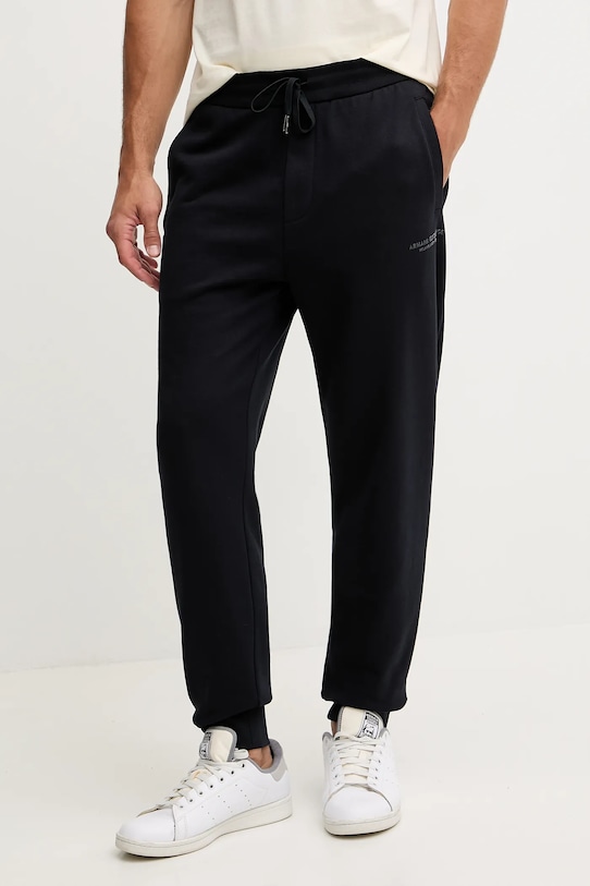 

Хлопковые спортивные брюки Armani Exchange, темно-синий