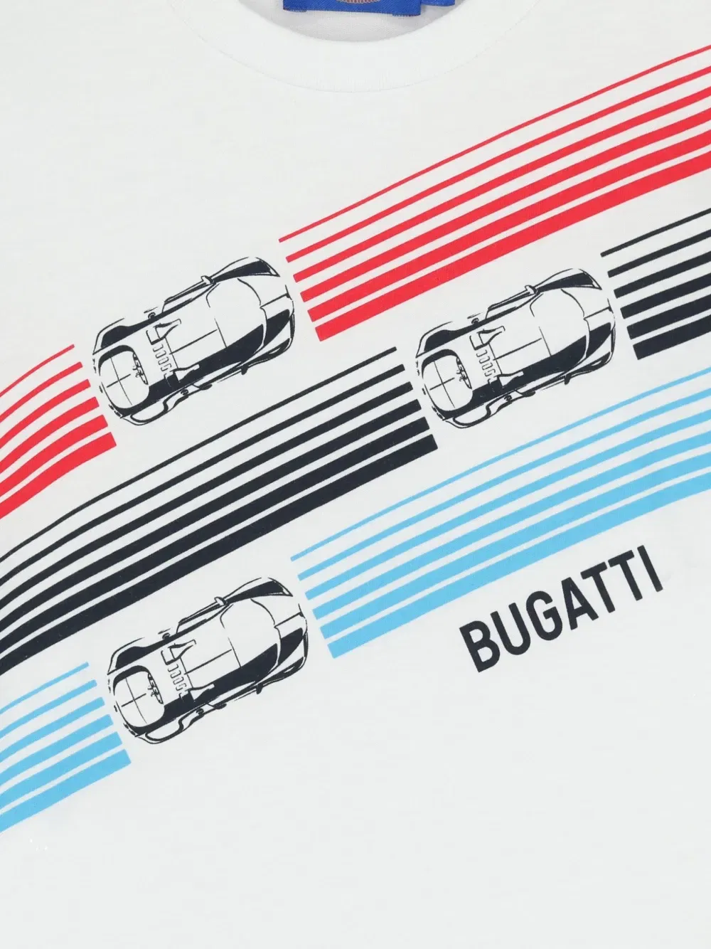 Футболка с автомобильным принтом Bugatti Kids, белый — фото 3