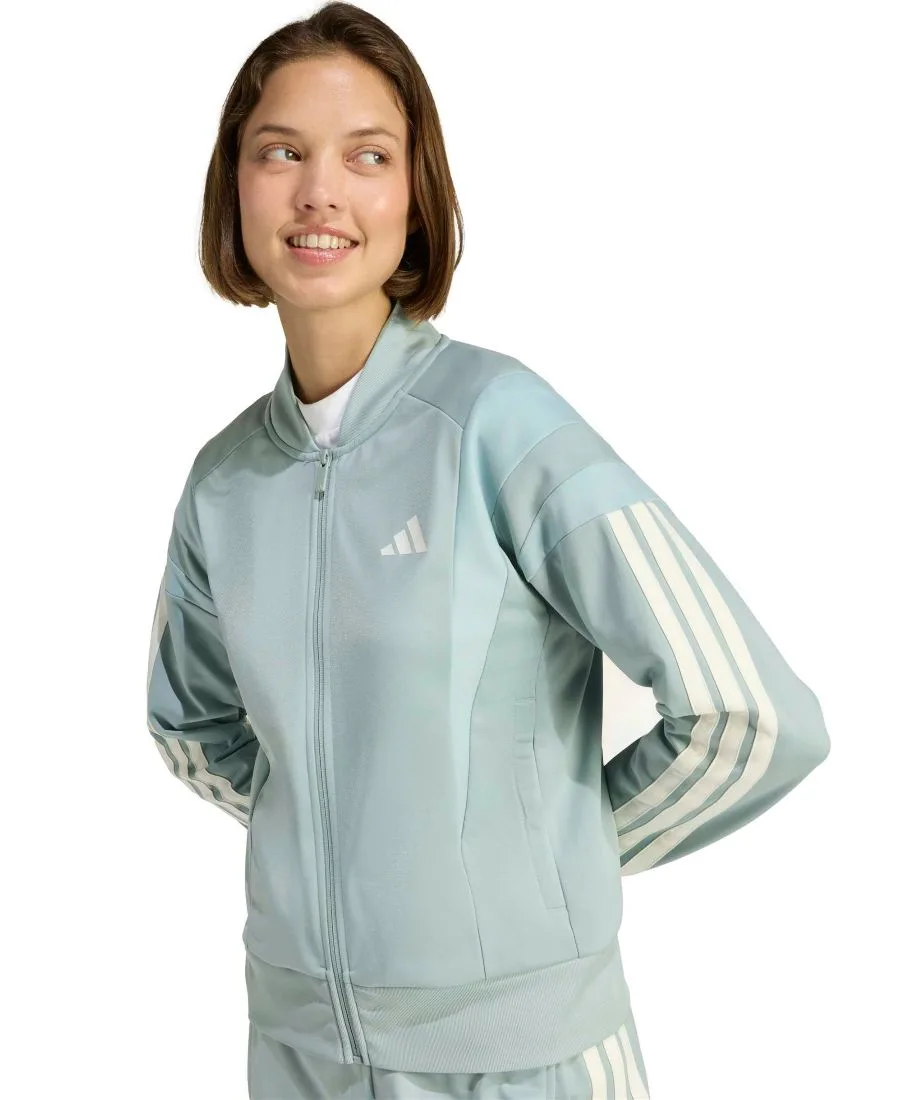 Женская спортивная куртка с высоким воротником Adidas, light/pastel зеленый — фото 3