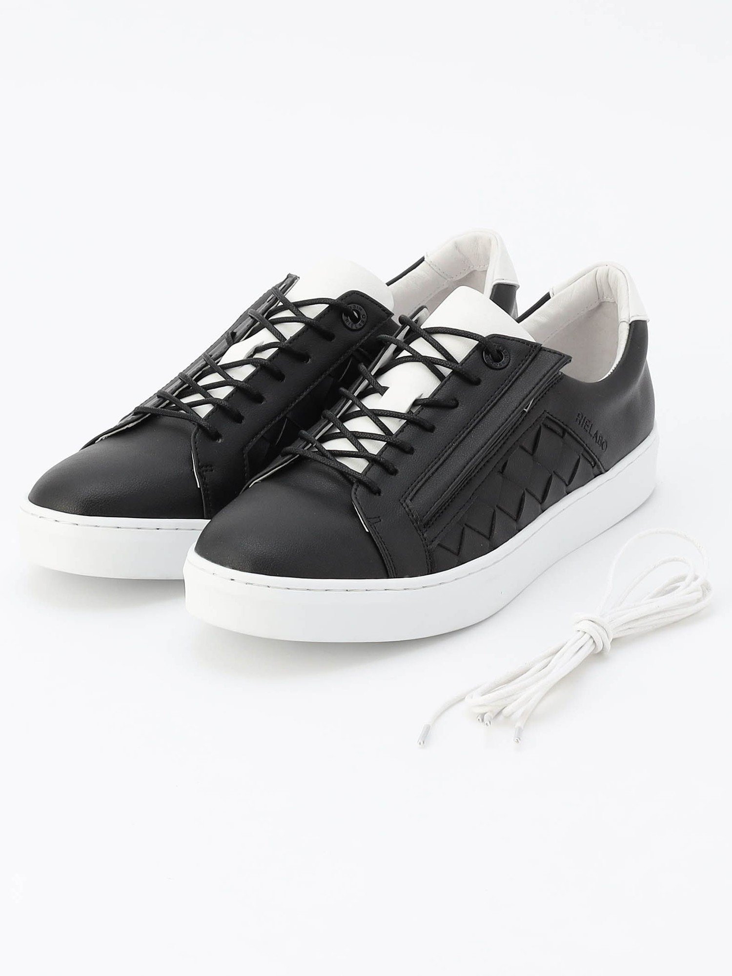 Кроссовки [RIELABO] Intrecciato с боковой молнией NICOLE CLUB FOR MEN, 49 Black
