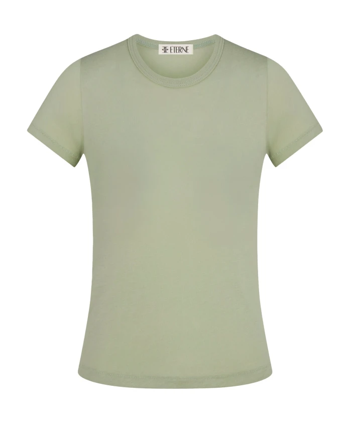 

Облегающая футболка с круглым вырезом и короткими рукавами. ÃTerne, зеленый