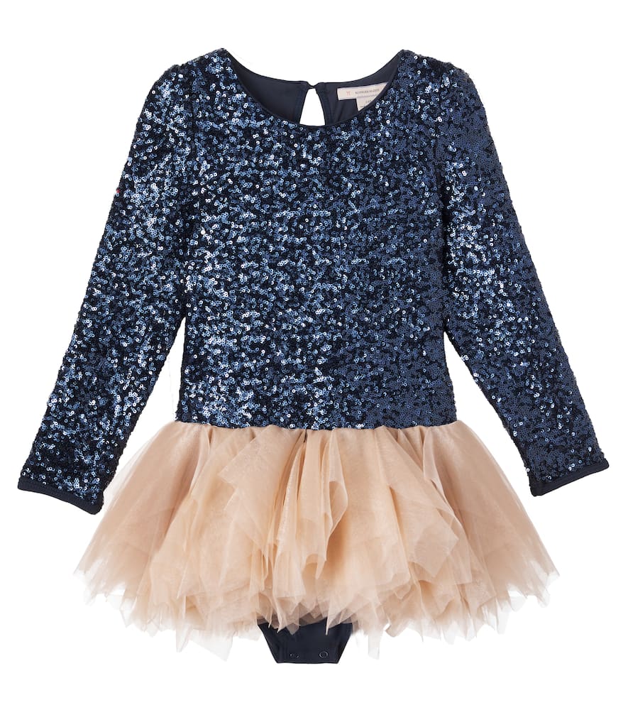 

Балетное платье с пайетками и отделкой из тюля Konges Sløjd, Dark Navy