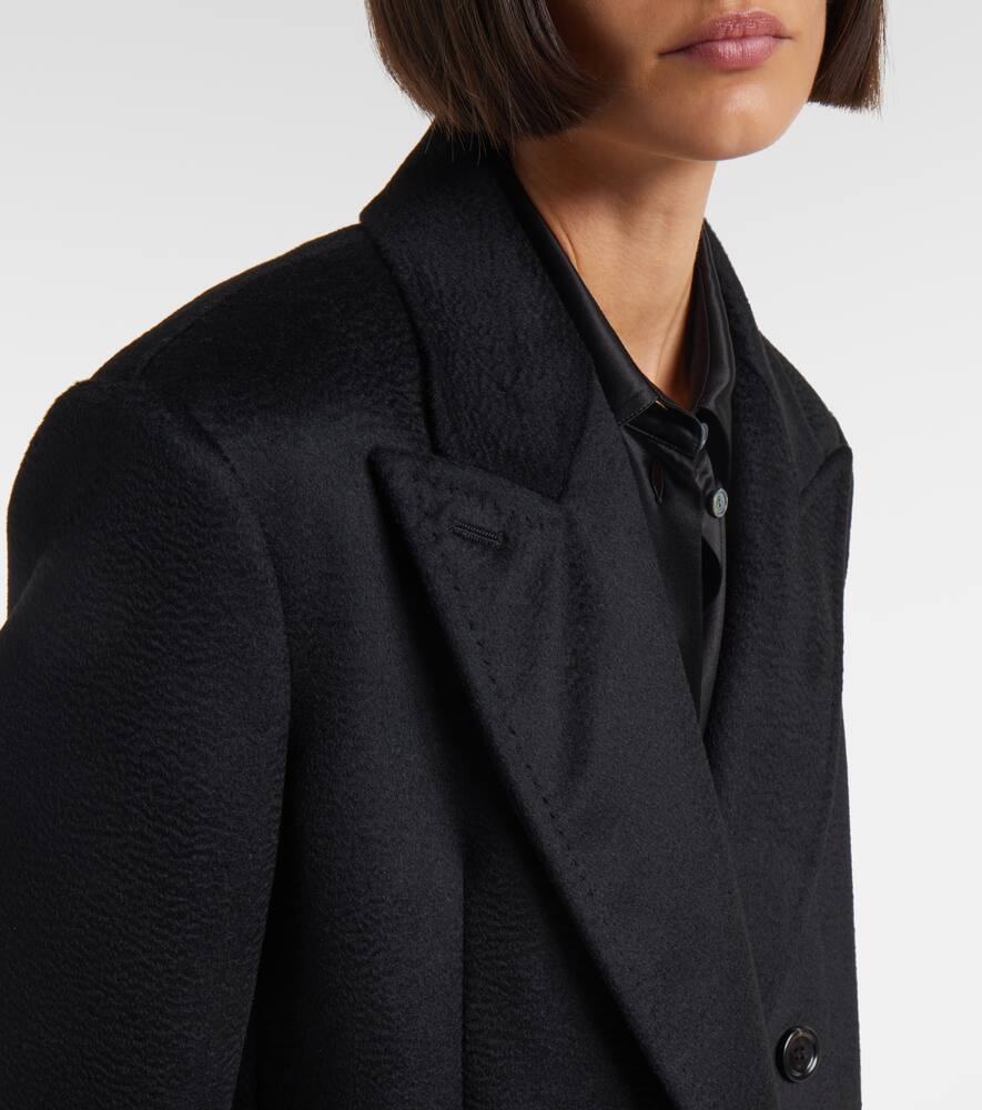 Двубортное пальто из верблюжьей шерсти Max Mara, Nero — фото 4