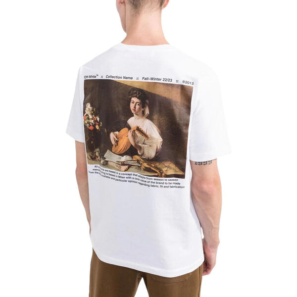 Футболка men's fw22 character printing round neck short sleeve ordinary version white t-shirt Off-White, черный — фото 4