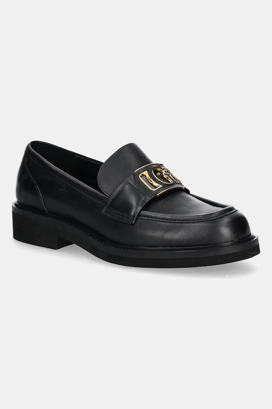 Кожаные мокасины SHUTTLE Guess, черный