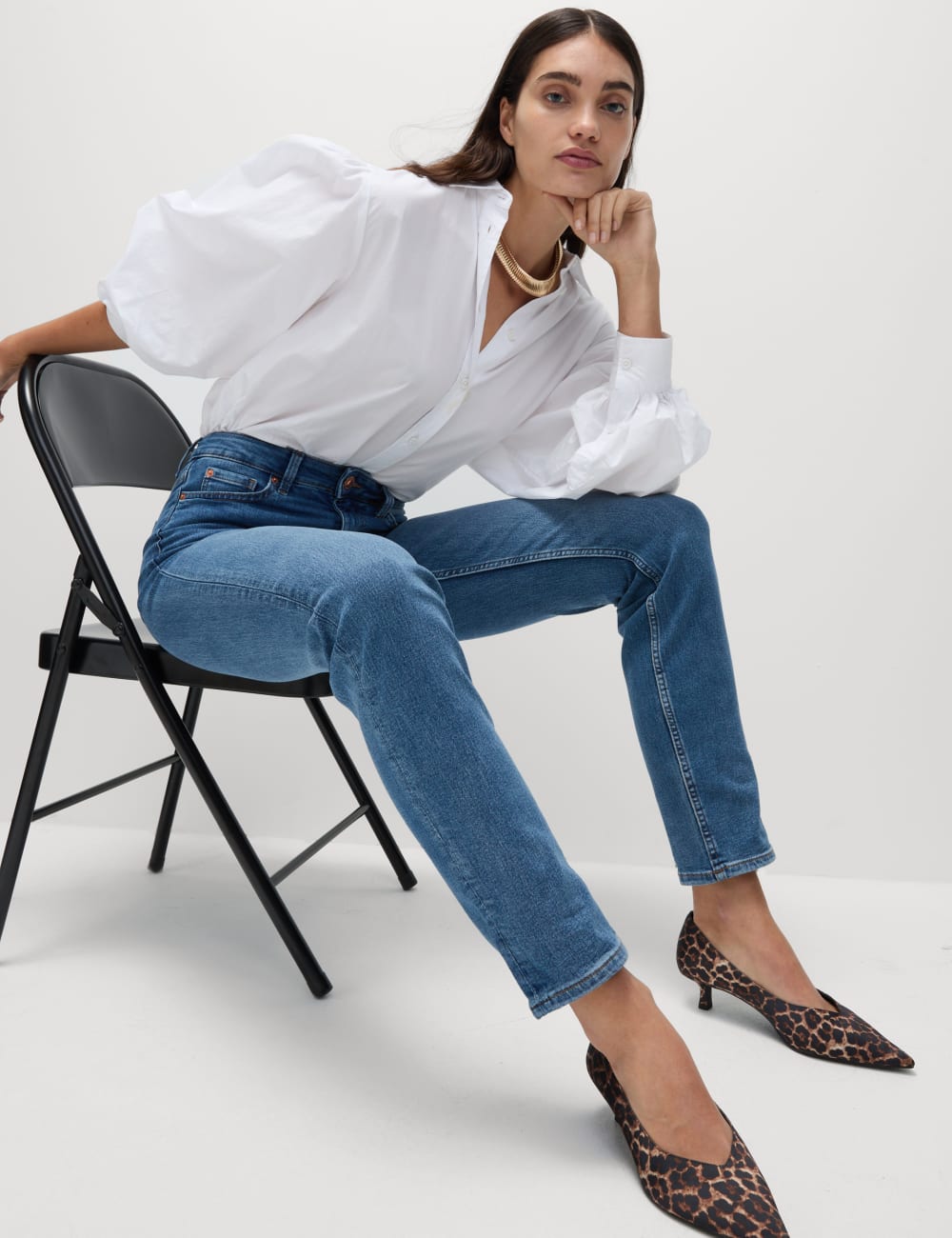 

Джинсы прямого кроя Sienna Marks & Spencer, темный индиго