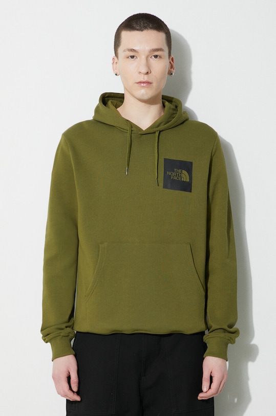 

Хлопковая толстовка M Fine Hoodie The North Face, зеленый