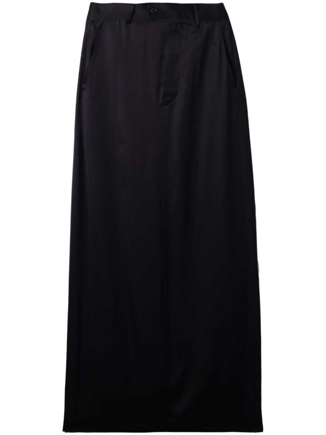 

MM6 Maison Margiela атласная юбка макси, черный