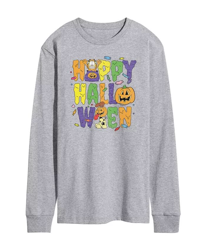 

Мужская футболка с длинным рукавом Garfield Happy Halloween AIRWAVES, серый