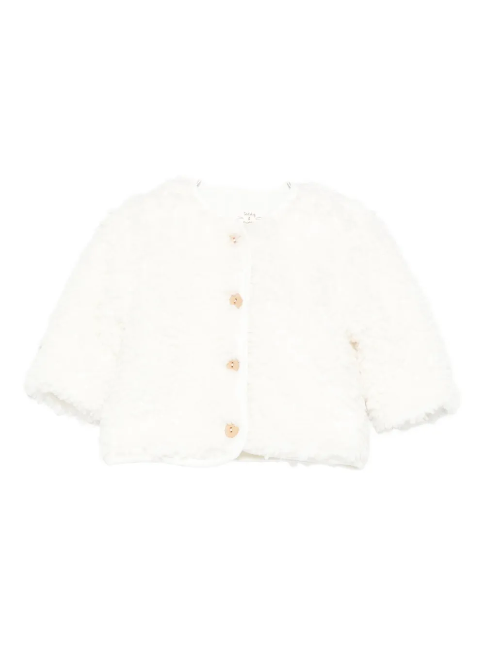 

Куртка с пуговицами из фактурного флиса TEDDY & MINOU, нейтральный