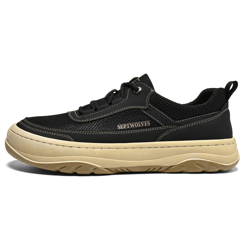 

SEPTWOLVES Кеды Breathable Lightweight Height Increasing Low-Top Canvas Shoes Men's Black