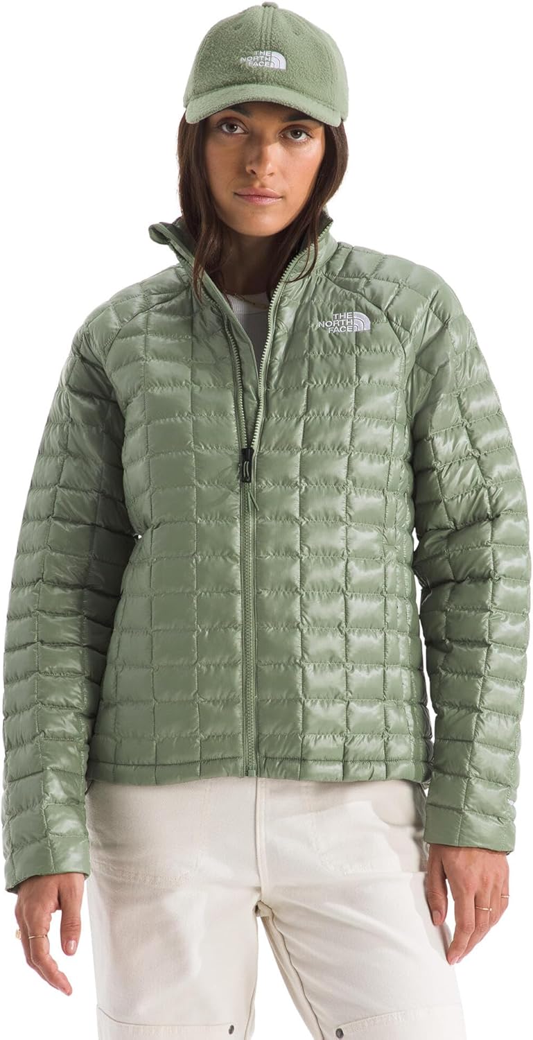 

THE NORTH FACE Женская утепленная куртка Thermoball | Легкая, с карманами на молнии, ветро- и влагозащитная, Bark Mist