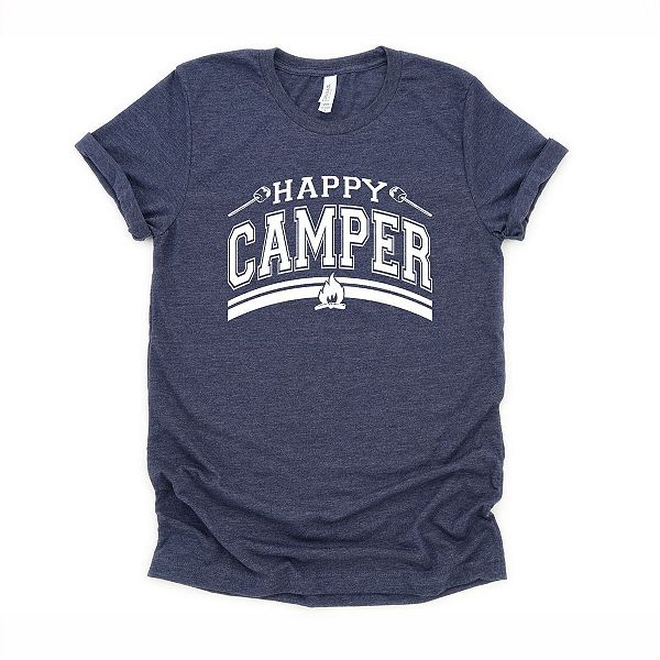 

Футболка с принтом Happy Camper Fire Simply Sage Market, Heather Navy, Зеленый, Футболка с принтом Happy Camper Fire Simply Sage Market, Heather Navy