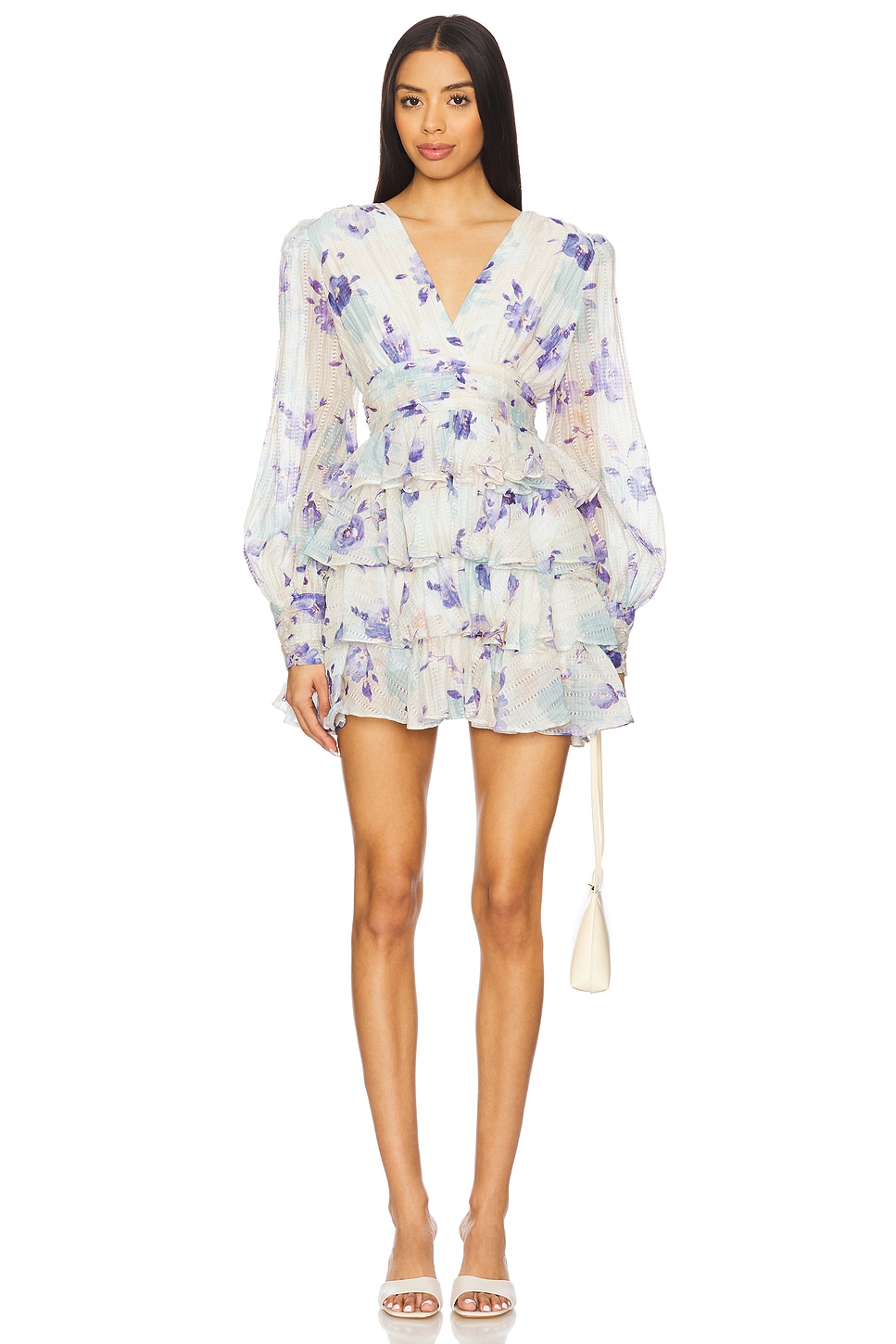 

Fleur мини-платье в ярусы Line & Dot, purple multi