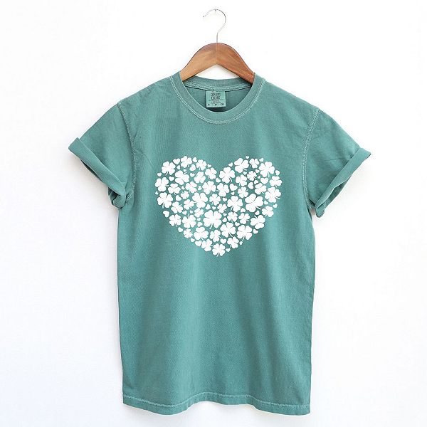 

Футболка Shamrock heart garment dyed Simply Sage Market, Light Green, Зеленый, Футболка Shamrock heart garment dyed Simply Sage Market, Light Green