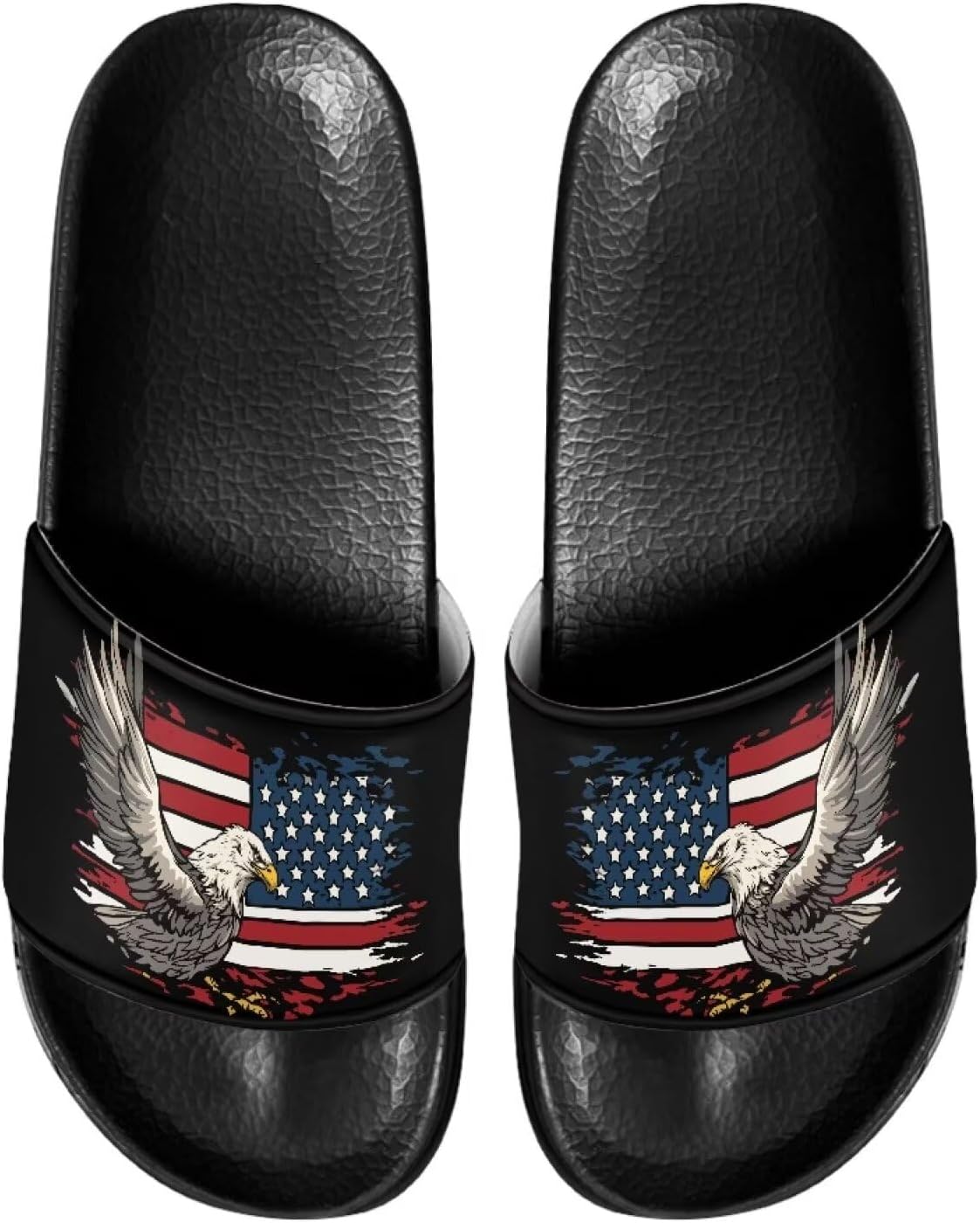 

Домашние тапочки Cugasmaru для мужчин и женщин с открытым носком, всесезонные, с толстой мягкой подошвой, American Flag Eagle
