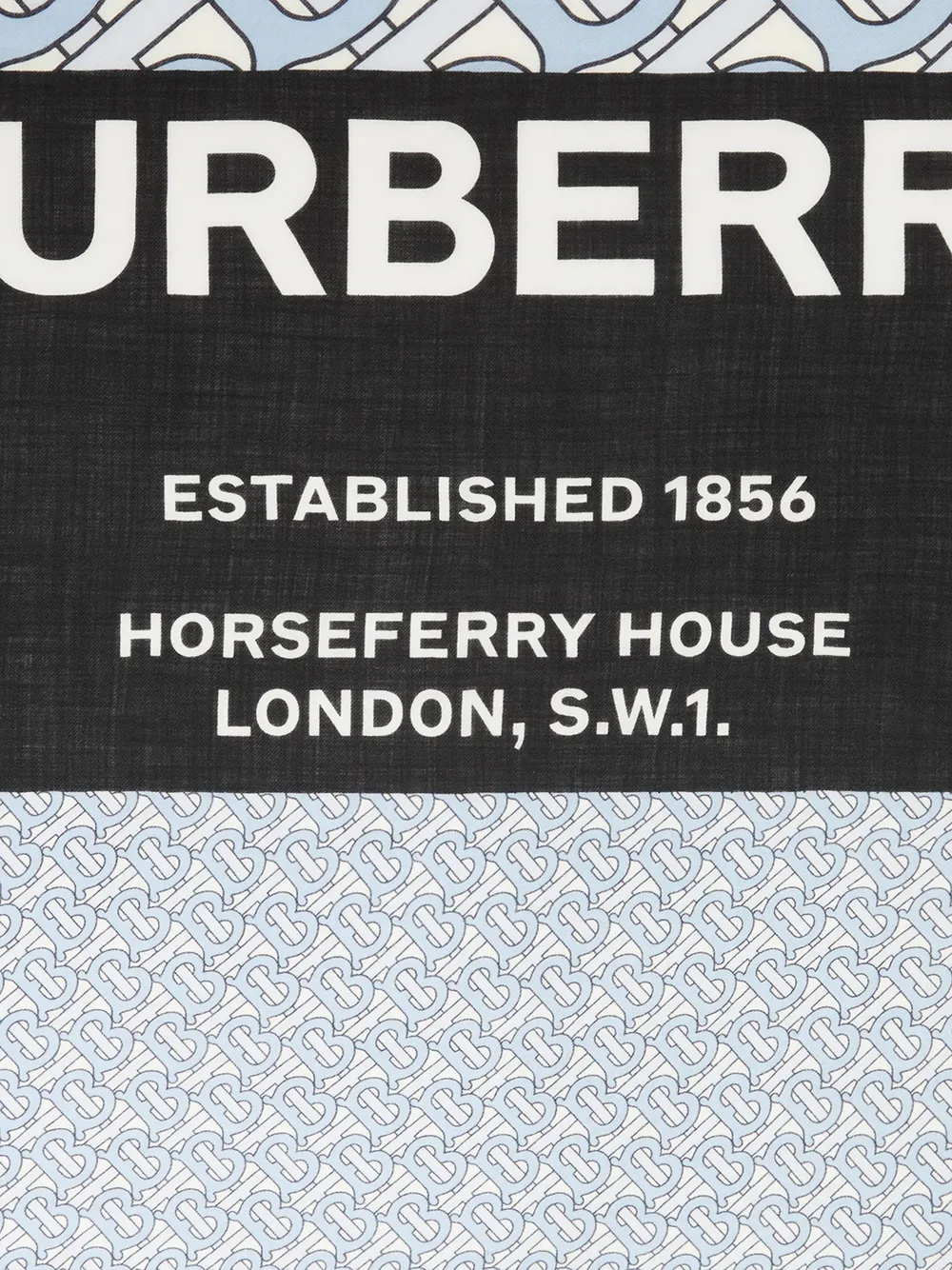 

Большой платок с монограммой BURBERRY, синий