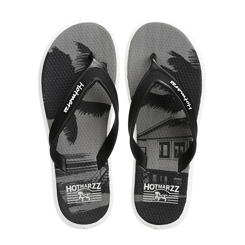 Износостойкие нескользящие быстросохнущие шлепанцы Flip Flops Men's HOTMARZZ, черный — фото 4