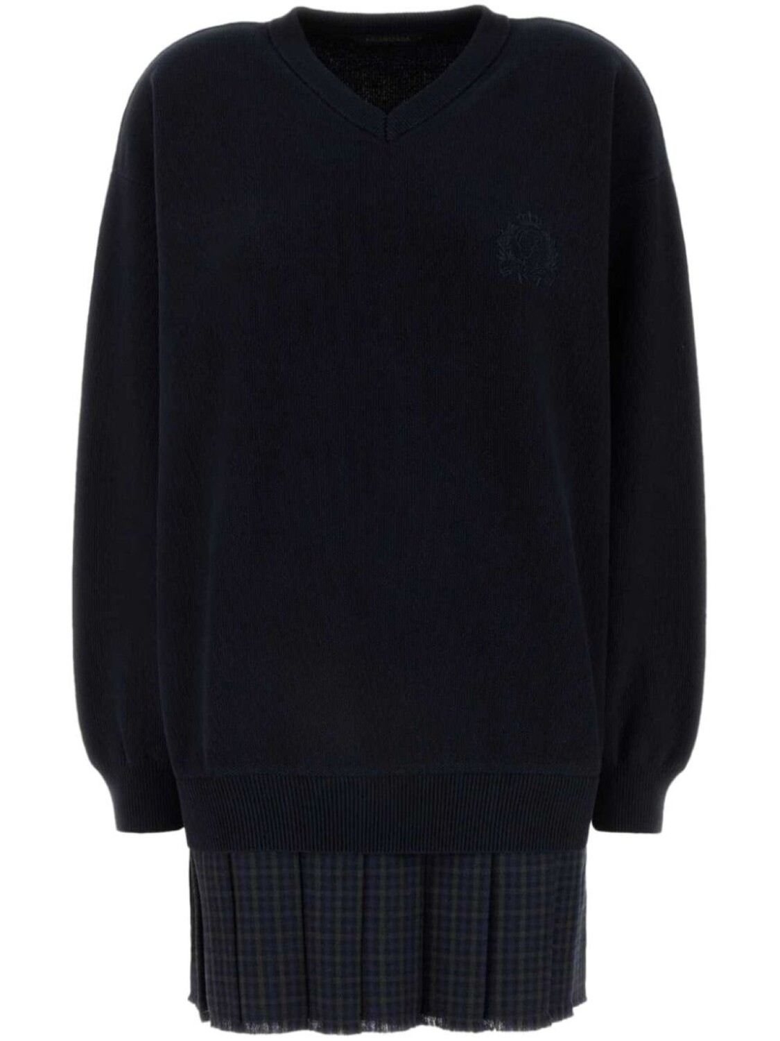 

Многослойное платье с длинными рукавами Balenciaga, синий