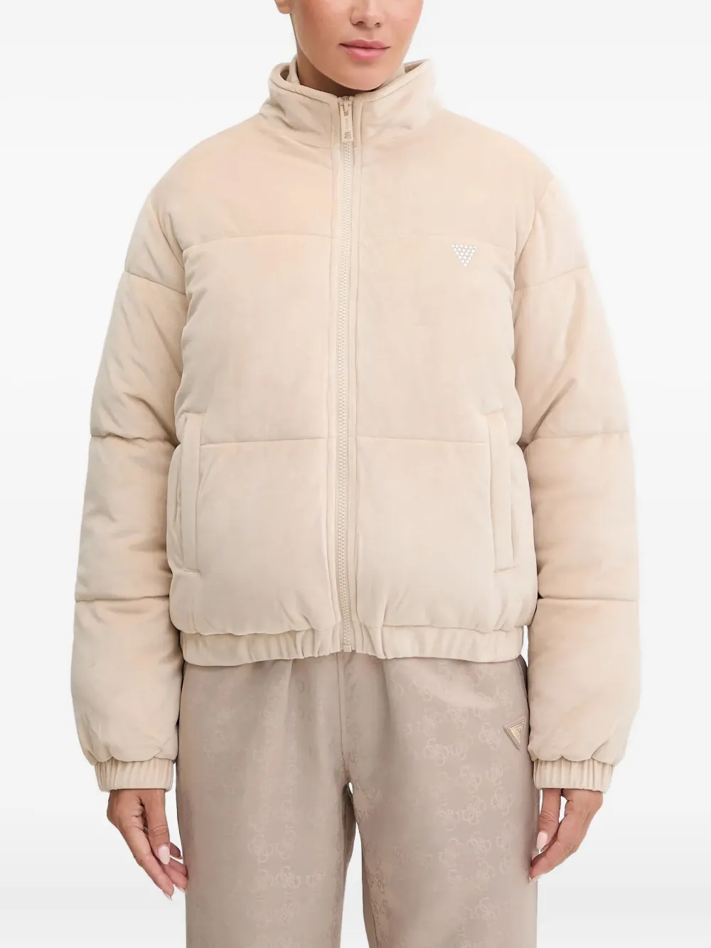 

Стеганая куртка на молнии Guess Usa, светло-коричневый