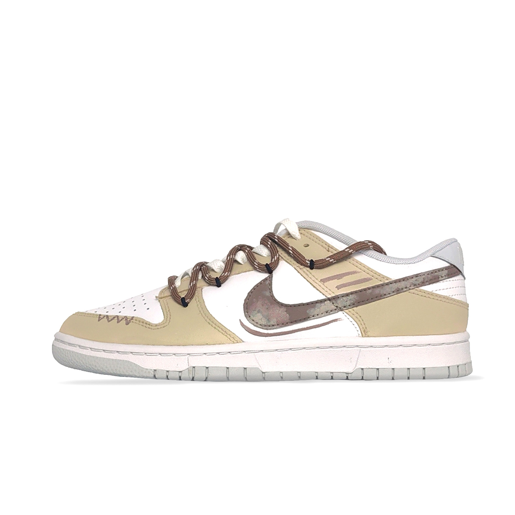 

Nike Кроссовки для скейтбординга Dunk Low Top, белые, мужские