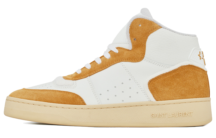 Кроссовки SL80 со вставками SAINT LAURENT, White Brown