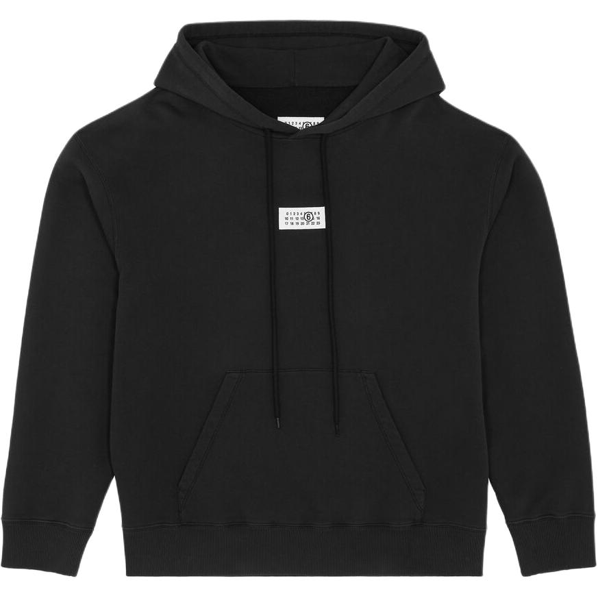

Толстовка с капюшоном и завязками с цифровым мотивом MM6 Maison Margiela, черный