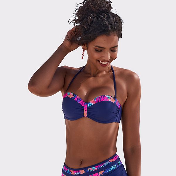 

Женский топ-бандо бикини с драпировкой Lascana