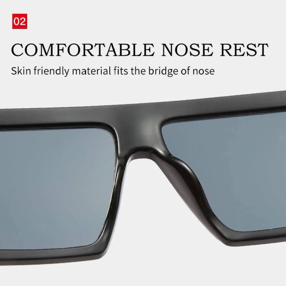 

MUTYNE Модные большие черные квадратные солнцезащитные очки для женщин в винтажном стиле, крупные солнцезащитные очки для женщин с защитой от УФ-излучения UV400, C4