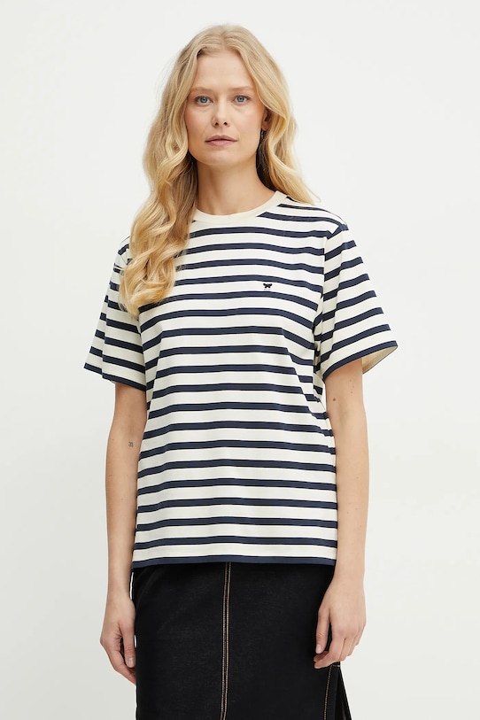

Хлопковая футболка Weekend Max Mara, бежевый